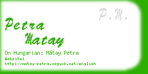 petra matay business card
